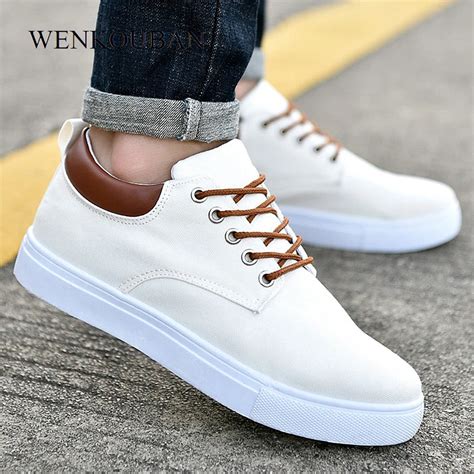 men's white canvas shoes